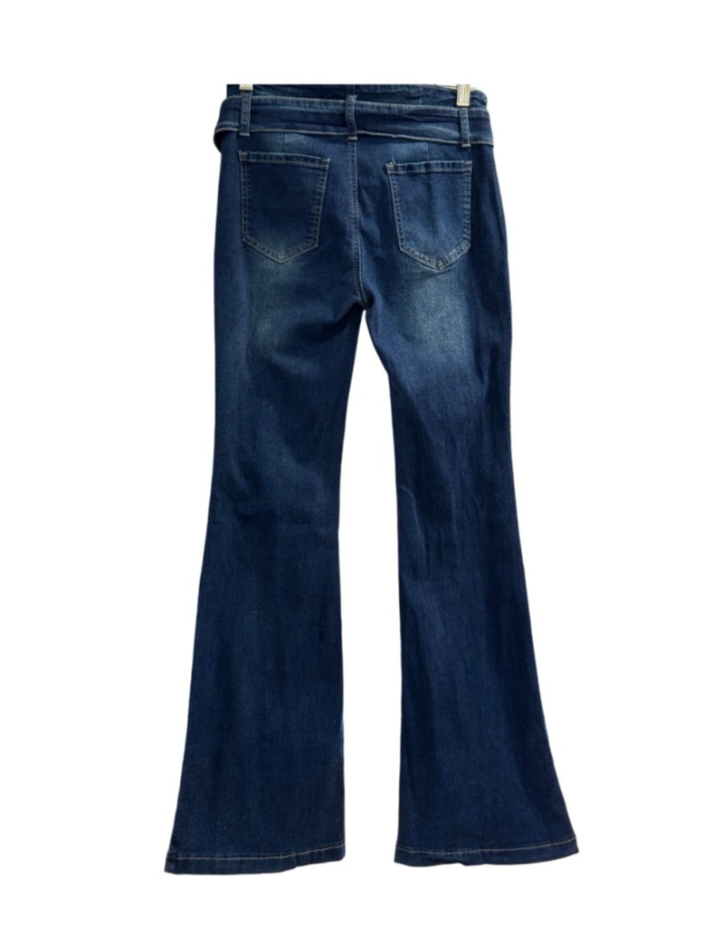 SHEIN Women's Flare Leg Belted Jean Impeccable Condition Size 32 - Picture 7 of 13
